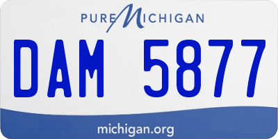 MI license plate DAM5877
