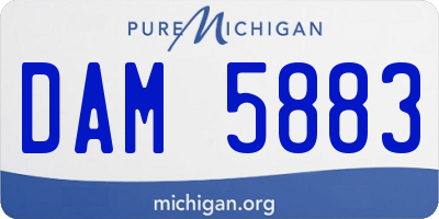 MI license plate DAM5883
