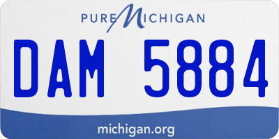 MI license plate DAM5884