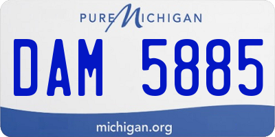 MI license plate DAM5885
