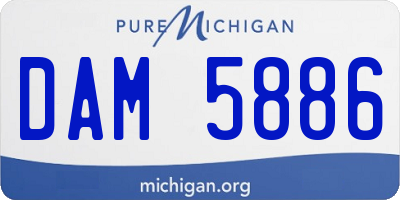 MI license plate DAM5886