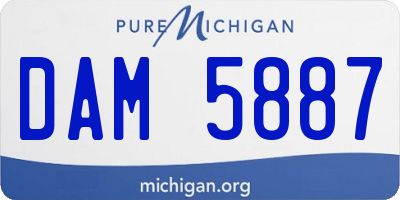 MI license plate DAM5887