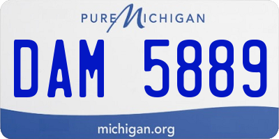 MI license plate DAM5889