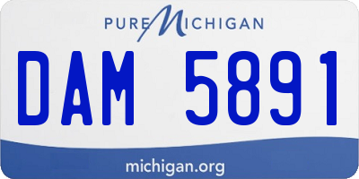 MI license plate DAM5891