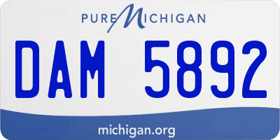 MI license plate DAM5892