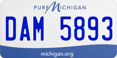 MI license plate DAM5893