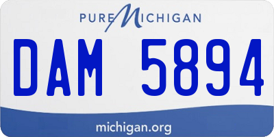 MI license plate DAM5894