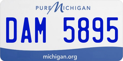 MI license plate DAM5895