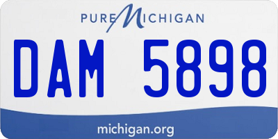 MI license plate DAM5898