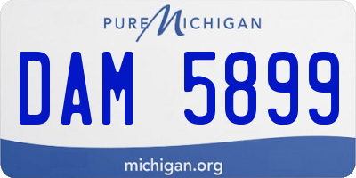 MI license plate DAM5899