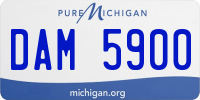 MI license plate DAM5900
