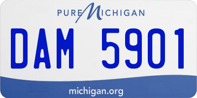 MI license plate DAM5901