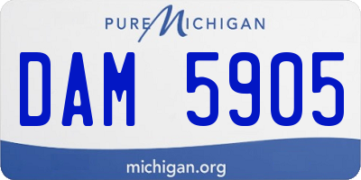 MI license plate DAM5905