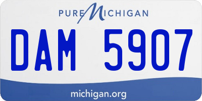MI license plate DAM5907