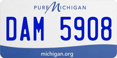 MI license plate DAM5908