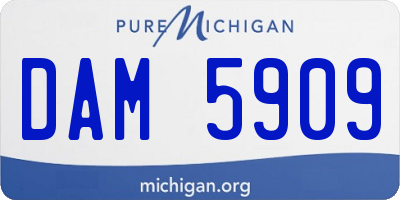 MI license plate DAM5909