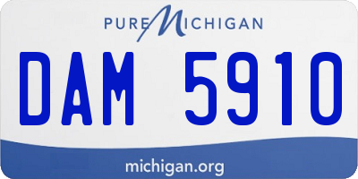 MI license plate DAM5910