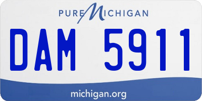 MI license plate DAM5911