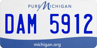 MI license plate DAM5912