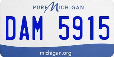 MI license plate DAM5915