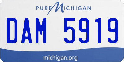 MI license plate DAM5919