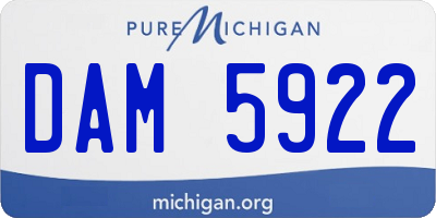 MI license plate DAM5922