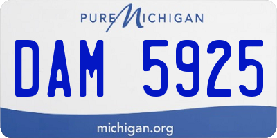 MI license plate DAM5925