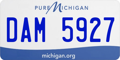MI license plate DAM5927