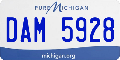MI license plate DAM5928