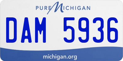 MI license plate DAM5936