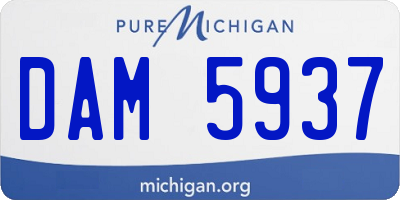 MI license plate DAM5937