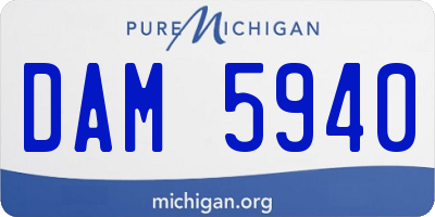 MI license plate DAM5940