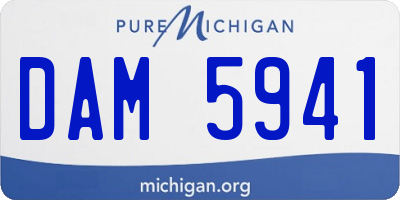 MI license plate DAM5941
