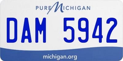 MI license plate DAM5942