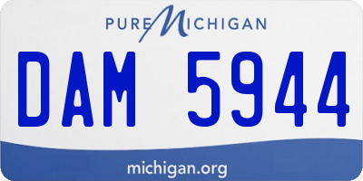 MI license plate DAM5944