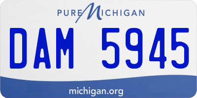 MI license plate DAM5945