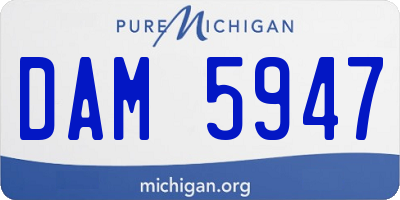 MI license plate DAM5947