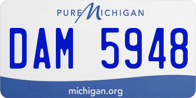 MI license plate DAM5948