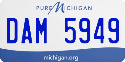 MI license plate DAM5949