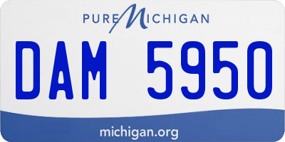 MI license plate DAM5950