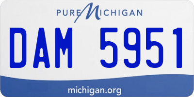 MI license plate DAM5951