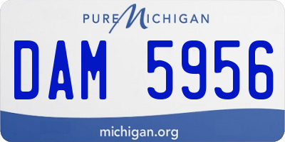 MI license plate DAM5956