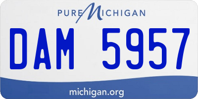 MI license plate DAM5957