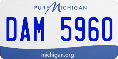 MI license plate DAM5960