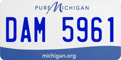 MI license plate DAM5961
