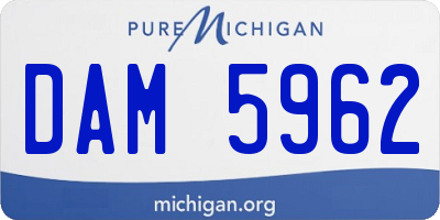 MI license plate DAM5962