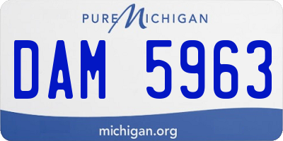 MI license plate DAM5963
