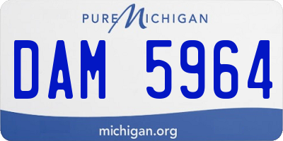 MI license plate DAM5964
