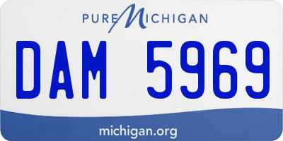 MI license plate DAM5969