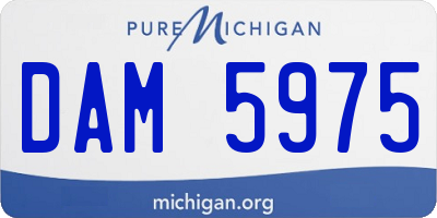 MI license plate DAM5975
